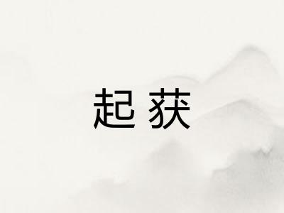 起获 起获