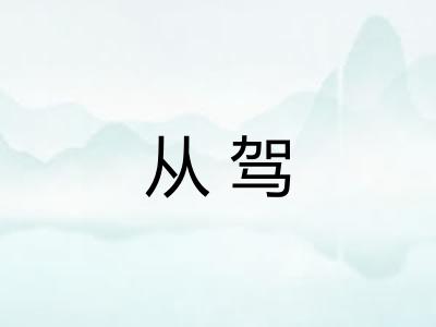 从驾 从驾