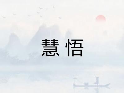 慧悟 慧悟