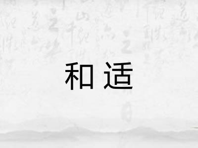 和适 和适