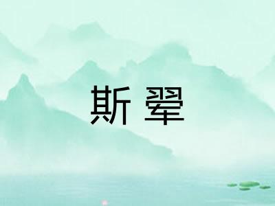 斯翚
