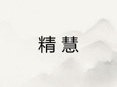 精慧 精慧