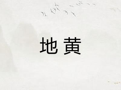 地黄 地黄