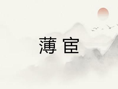 薄宦 薄宦