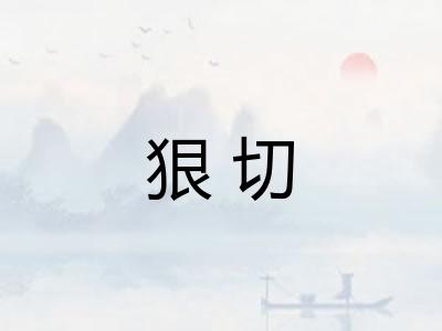 狠切 狠切