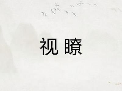 视瞭 视瞭