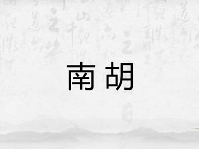 南胡 南胡