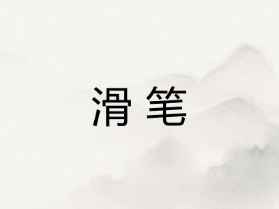 滑笔 滑笔