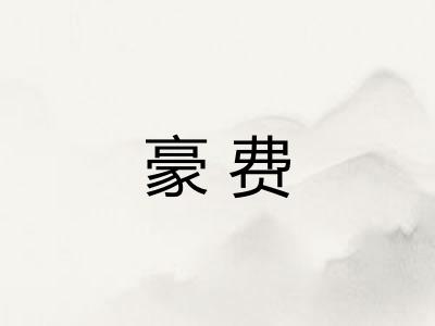 豪费 豪费