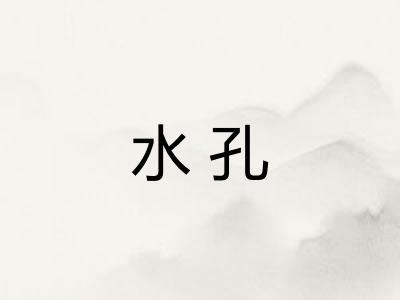 水孔 水孔