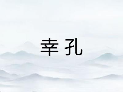幸孔 幸孔