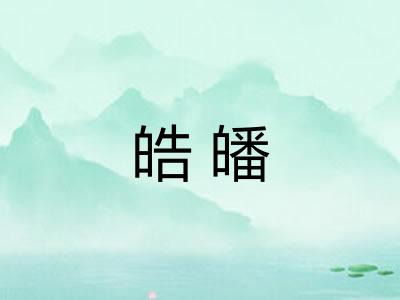 皓皤 皓皤