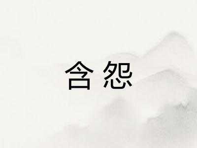 含怨