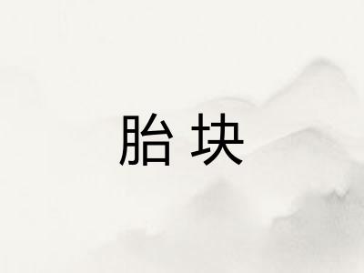 胎块 胎块