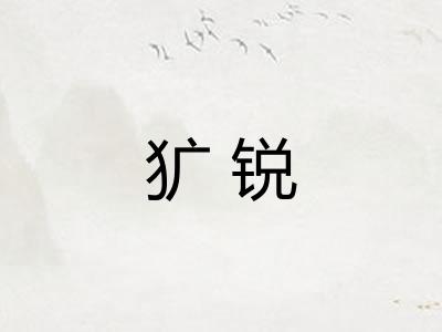 犷锐 犷锐