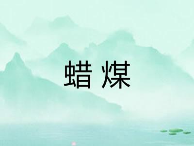蜡煤 蜡煤