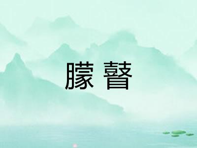朦瞽 朦瞽