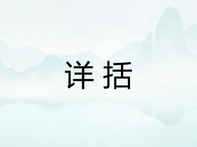 详括 详括