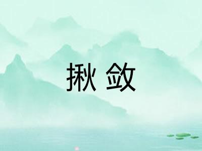 揪敛 揪敛