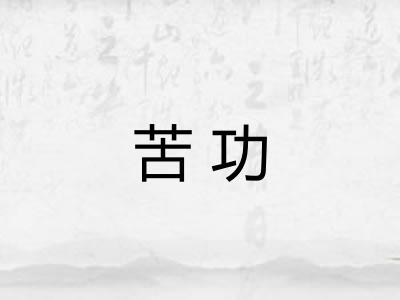 苦功