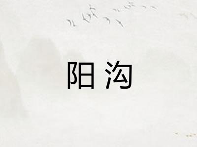 阳沟 阳沟