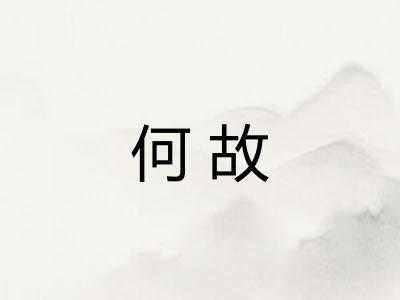 何故