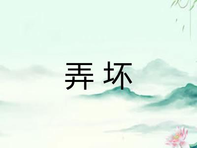 弄坏 弄坏