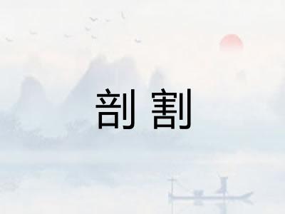 剖割