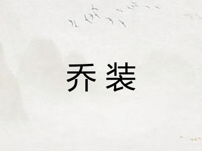 乔装 乔装