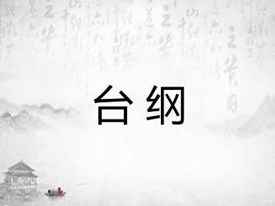 台纲 台纲