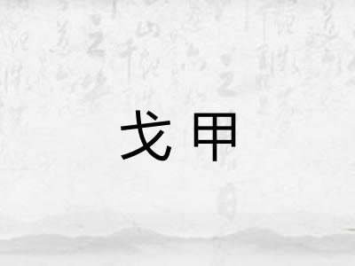 戈甲 戈甲