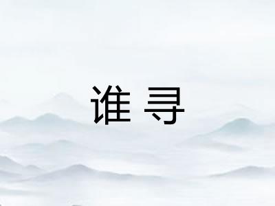 谁寻 谁寻