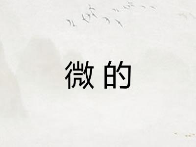 微的 微的
