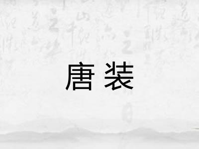 唐装 唐装
