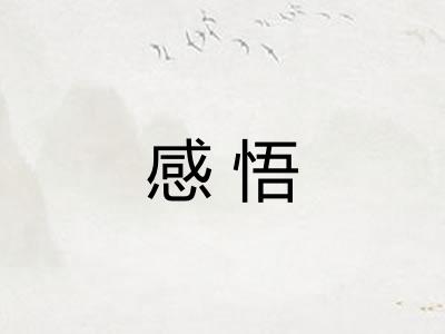 感悟 感悟