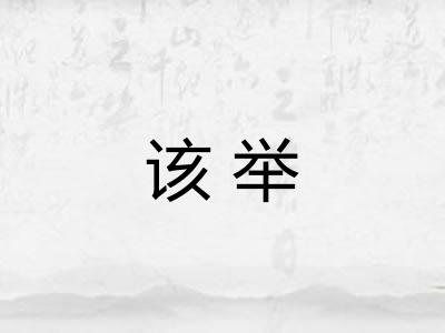 该举 该举