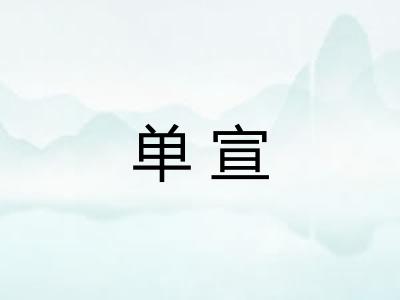 单宣 单宣