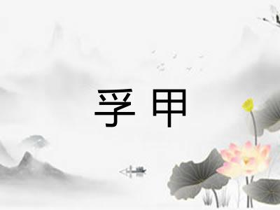 孚甲 孚甲