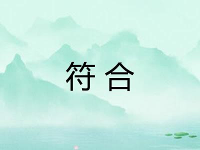 符合 符合