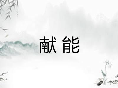 献能 献能