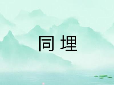同埋 同埋