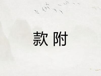 款附 款附