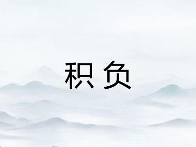 积负 积负