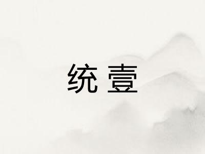 统壹 统壹