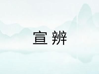 宣辨 宣辨