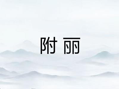 附丽 附丽