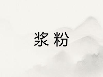浆粉
