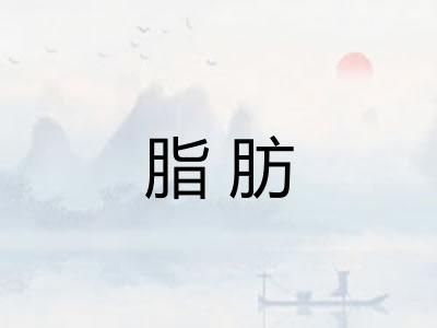 脂肪 脂肪