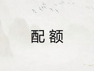 配额 配额