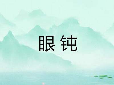 眼钝